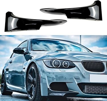front bumper splitter 2 Pack Front Bumper Splitter Lip For Bmw 3 Series E92 E93 M-Tech 2006-2013 Abs Carbon Look Exterior Tuning Body Kit Left RightGloss black 2010-2013