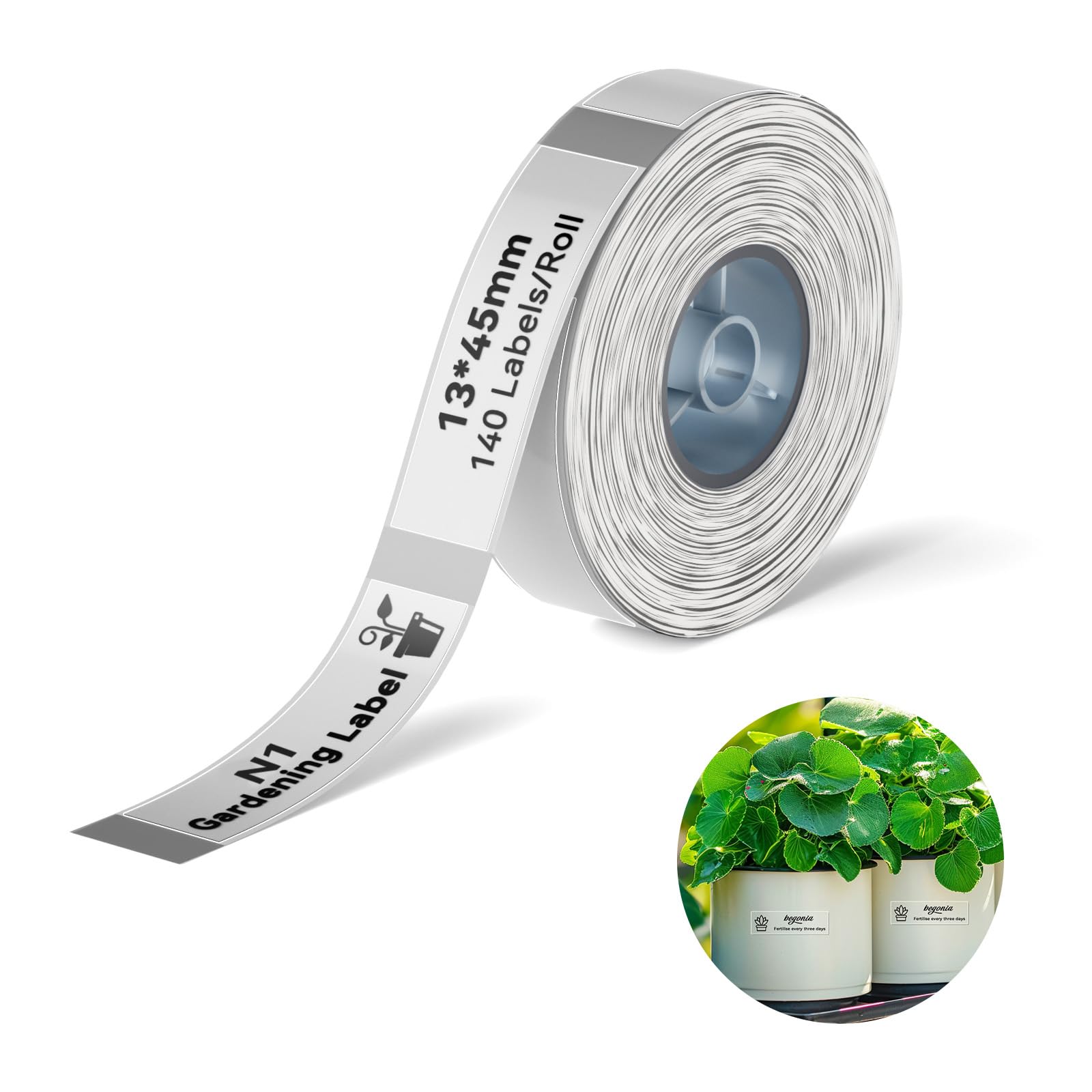 NIIMBOT Plant Labels 13×45mm (0.51'' x 1.77''), for N1(B18) Label Maker, Suitable for Outdoor Indoor Plant Potted Tag, PET Material, Long Storage,
