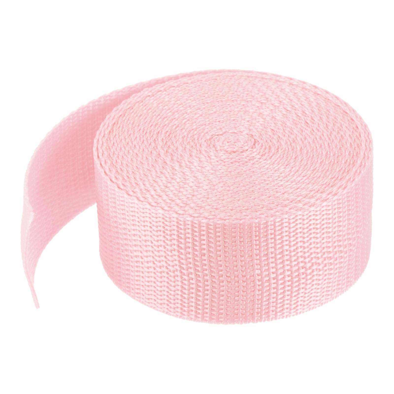MECCANIXITY Lightweight Polypropylene Webbing Strap 1 1/2" 5 Yard Backpack Strapping Band Pale Pink for Outdoor Luggage Cargo Straps