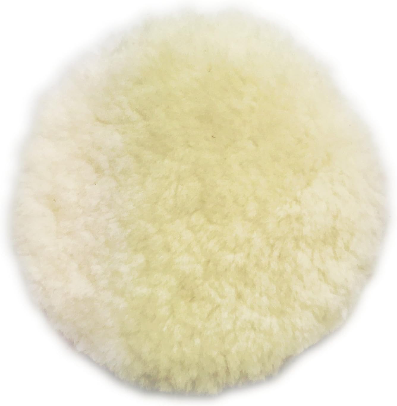 Lambs Wool Polishing Pad, 6-Inch, Hook & Loop, Compound Cutting & Polishing, for Random Orbital Sander, WC6V1