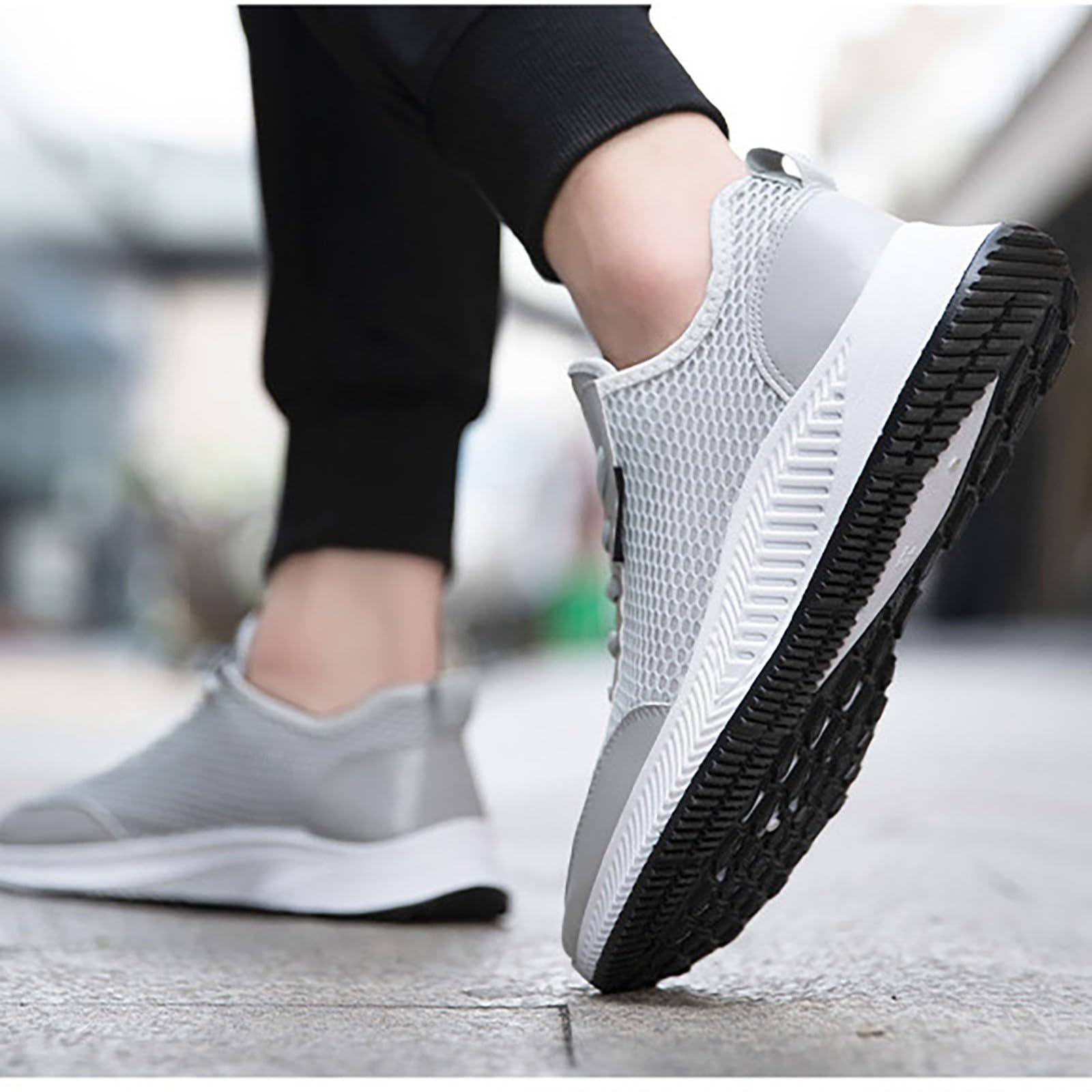 Zapatillas Deportivas Mujer Malla Transpirables Cómodas Ante Blancas Verano