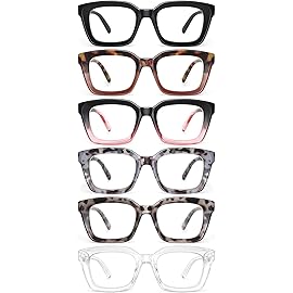 miyya Stylish Reading Glasses for Women, Cheaters Eyeglasses, Oversized Blue Light Readers, Fashion Eye Glasses