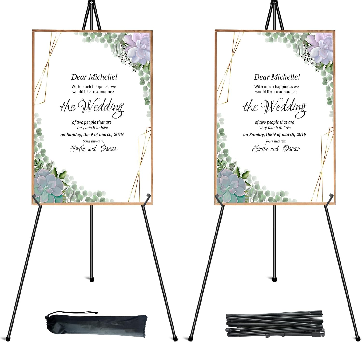 Easel Stand For Wedding -Foldable Portable 168cm High Display