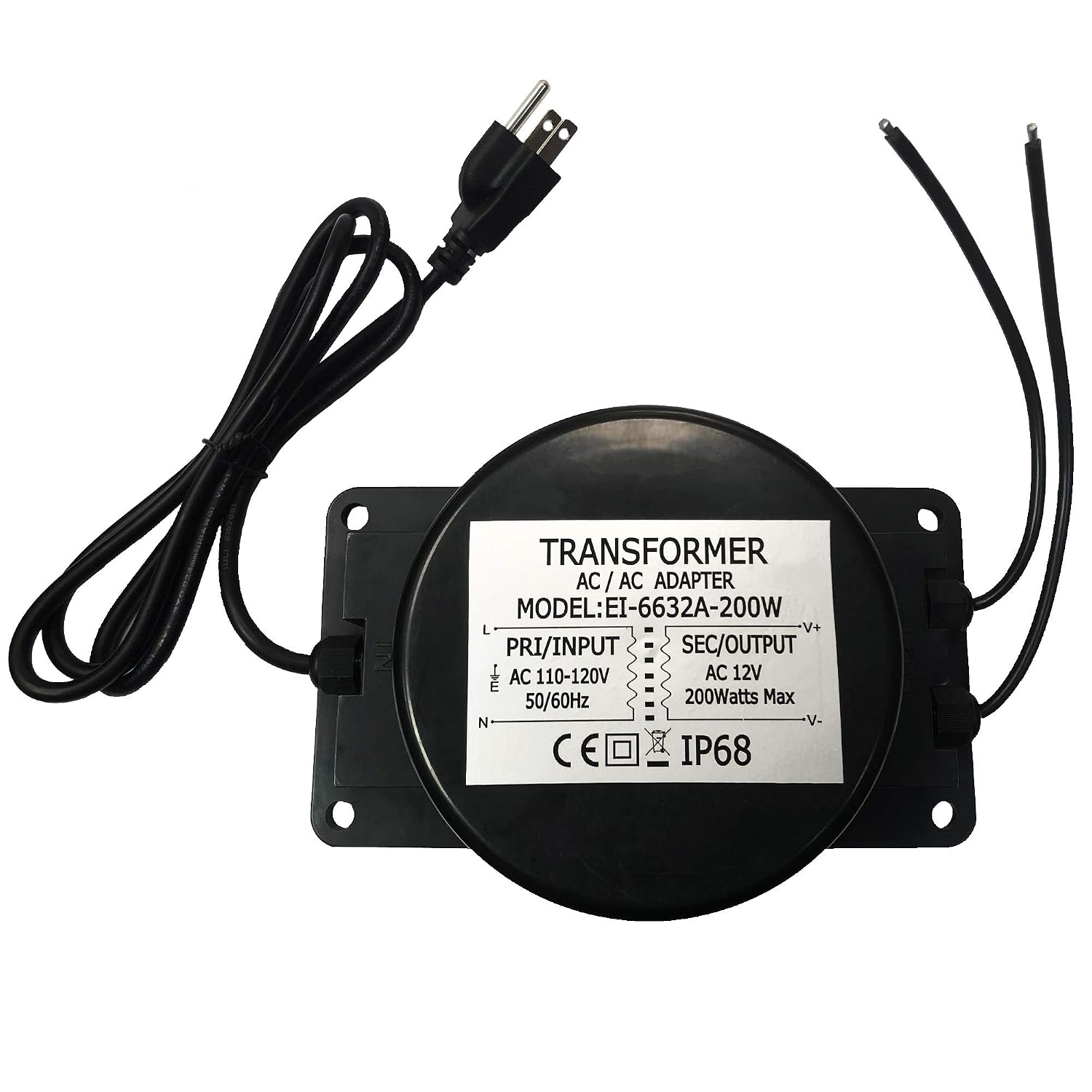 Waterproof 12V AC Transformer 5A 60W,110V-120V to 12V AC LED Power Supply, Voltage Converter LED Driver,Adapter for Outdoor Landscape Lighting/Swimming Pool Light (60 Watts)