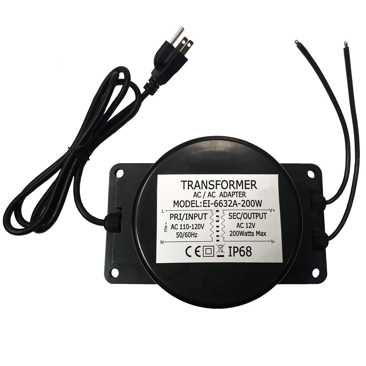 CNBRIGHTER 200W Waterproof 12V AC Transformer for LED Landscape Lighting,