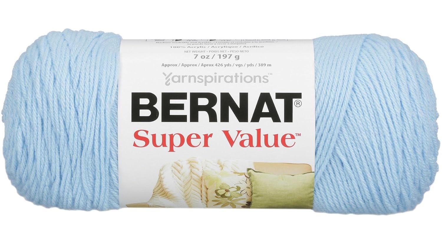 Bernat Super Value Solid Yarn - Raspberry
