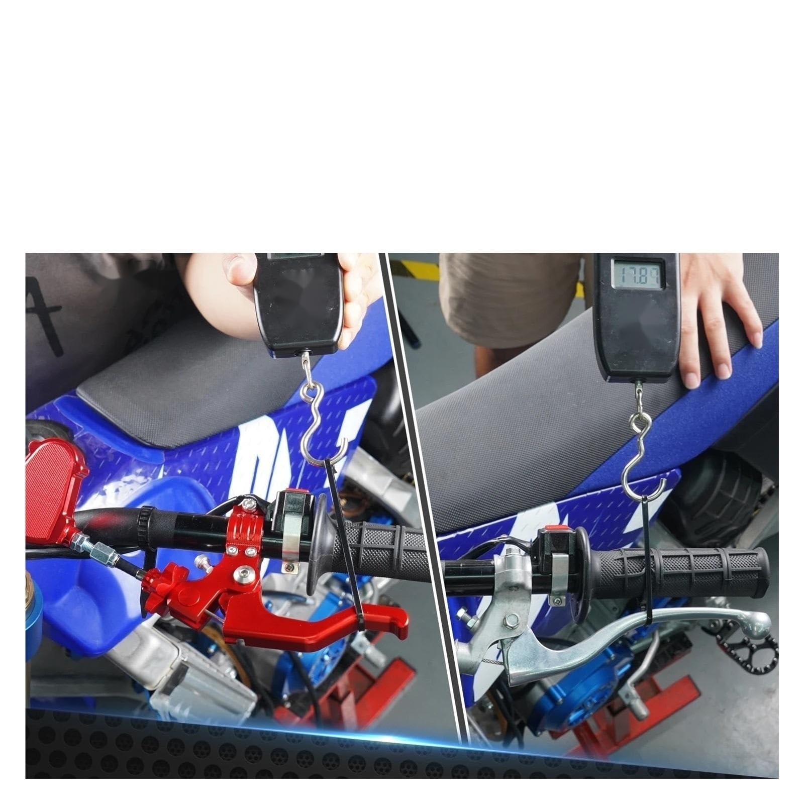 Palanca de embrague de freno Para Sistema de cable fácil extracción para palanca embrague acrobacias cortas para Honda CBR 600RR 1000RR,para Yamaha(Azul,A set)
