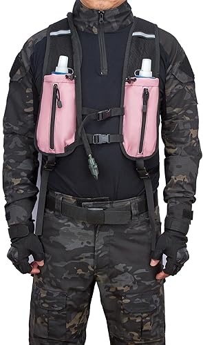 Miniatura 4 de ATBP Chaleco de hidratación para correr, mochila táctica de 3 litros, bolsa de mochila para ciclismo, maratón, senderismo, mochila para hombres y