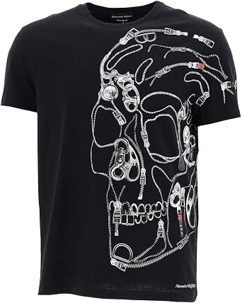 Amazon.com: Alexander McQueen 557146QMZ870901 - Camiseta para hombre, color  negro : Ropa, Zapatos y Joyería