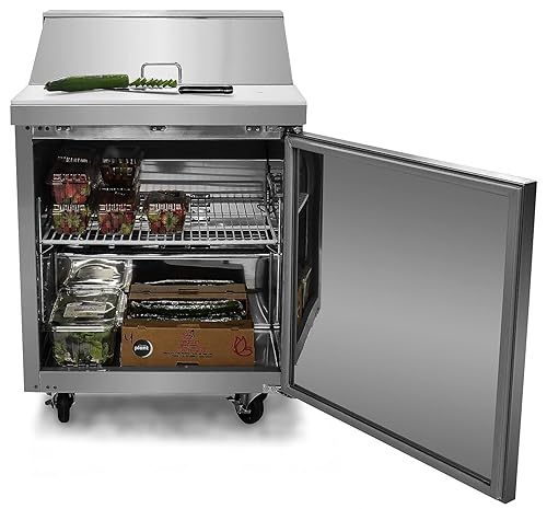 Miniatura 4 de FSE MRSL-1D-2 Mesa de preparación para sándwich, 27.5 pulgadas, color plateado