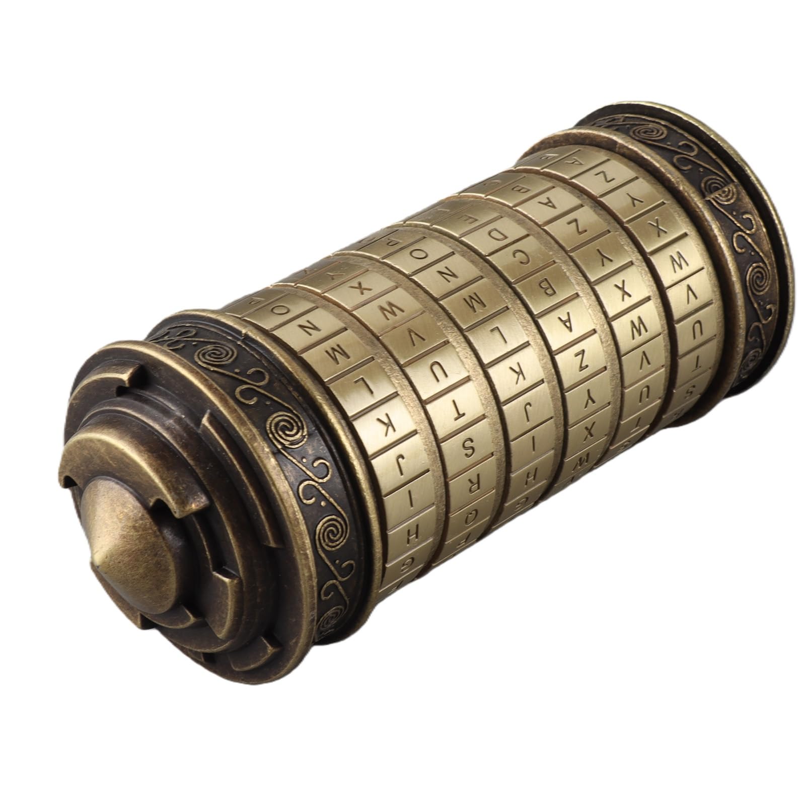 lyrlody Romantyczny Zamek Szyfrowy Cryptex Puzzle Box Metalowy Zamek na Hasło z ukrytą przegródką Wymienny Kod na Pierścionek Zaręczynowy Biżuteria Notatki Propozycja rocznicę Prezent