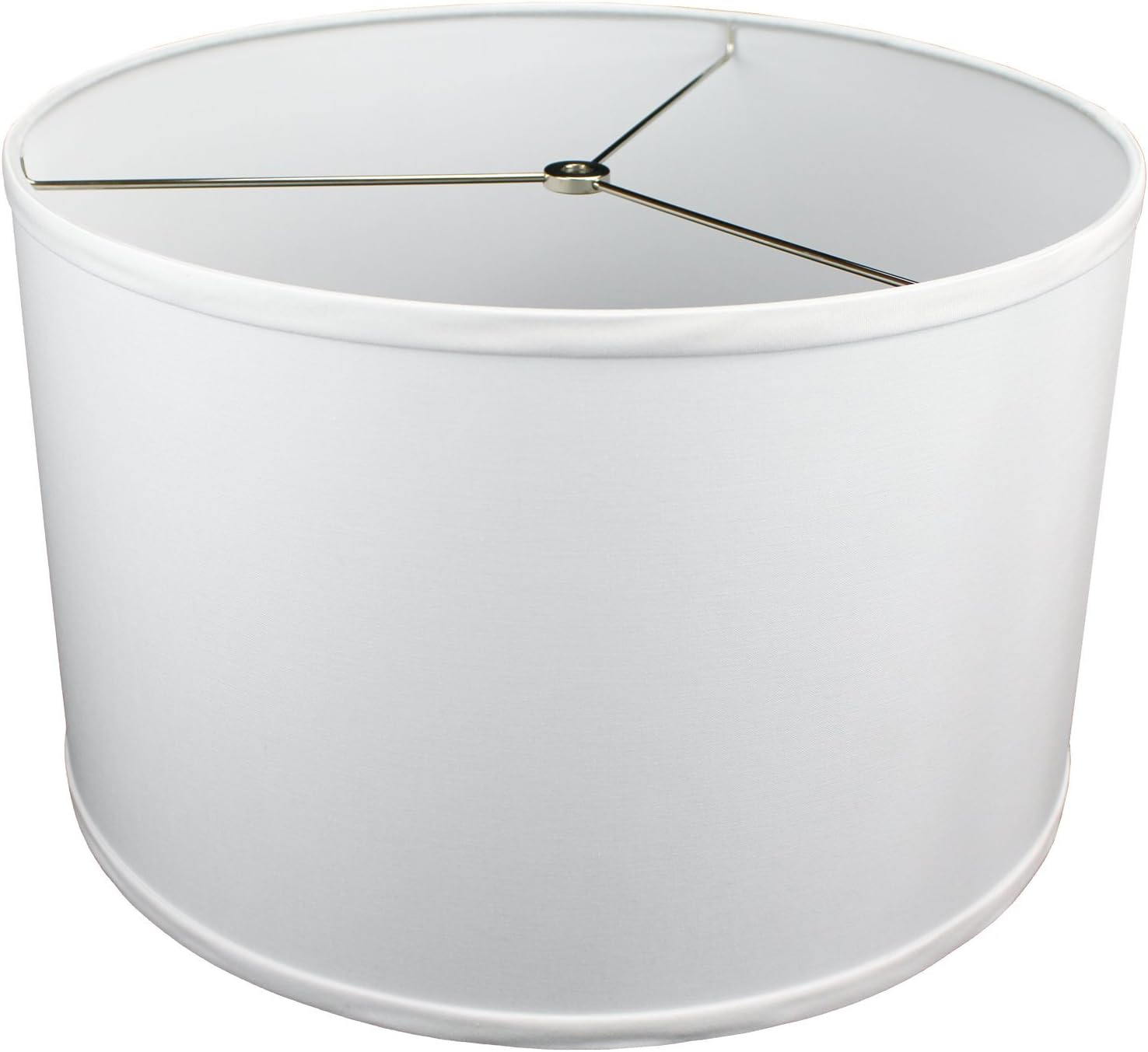 FenchelShades.com 16" Top Diameter x 16" Bottom Diameter 10" Height Lampshade USA Made (White)