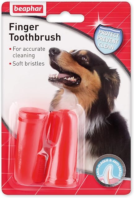 Beaphar | Finger Toothbrush | Dental Care For Dogs & Cats | For Accurate Cleaning | Soft Bristles | Ideal for Sensitive Pets | 2 Pack