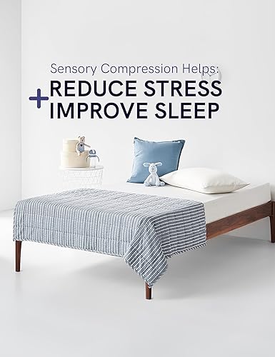 Vista 211 de YnM - Manta con peso para adultos, algodón pesado, perlas de vidrio refrescantes para usar todo el año, ideal para una persona de 240 libras