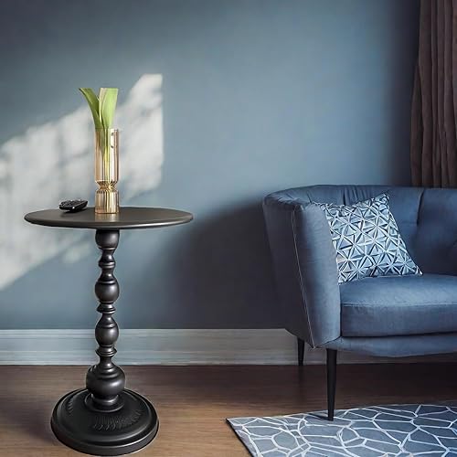 Miniatura 6 de Oinksaak Mesa auxiliar redonda, mesa moderna redonda, mesa auxiliar vintage, mesa auxiliar antigua, mesa auxiliar circular, mesa de centro redonda,