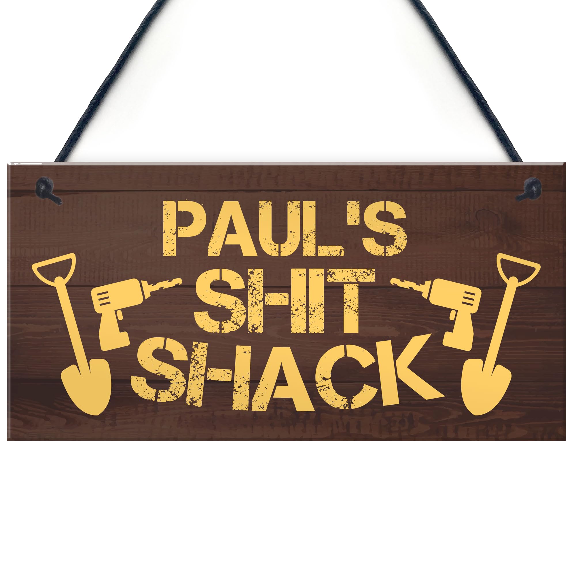 Red Ocean PERSONALISED Funny Shed Sign Novelty Gifts For Him Dad Grandad Man Cave Gifts Garden Signs