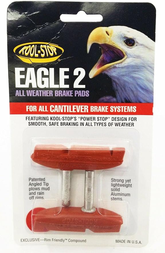 Kool Stop Cantilever Thinline, Cantilever Brake Pads, NonThreaded Posts, Salmon