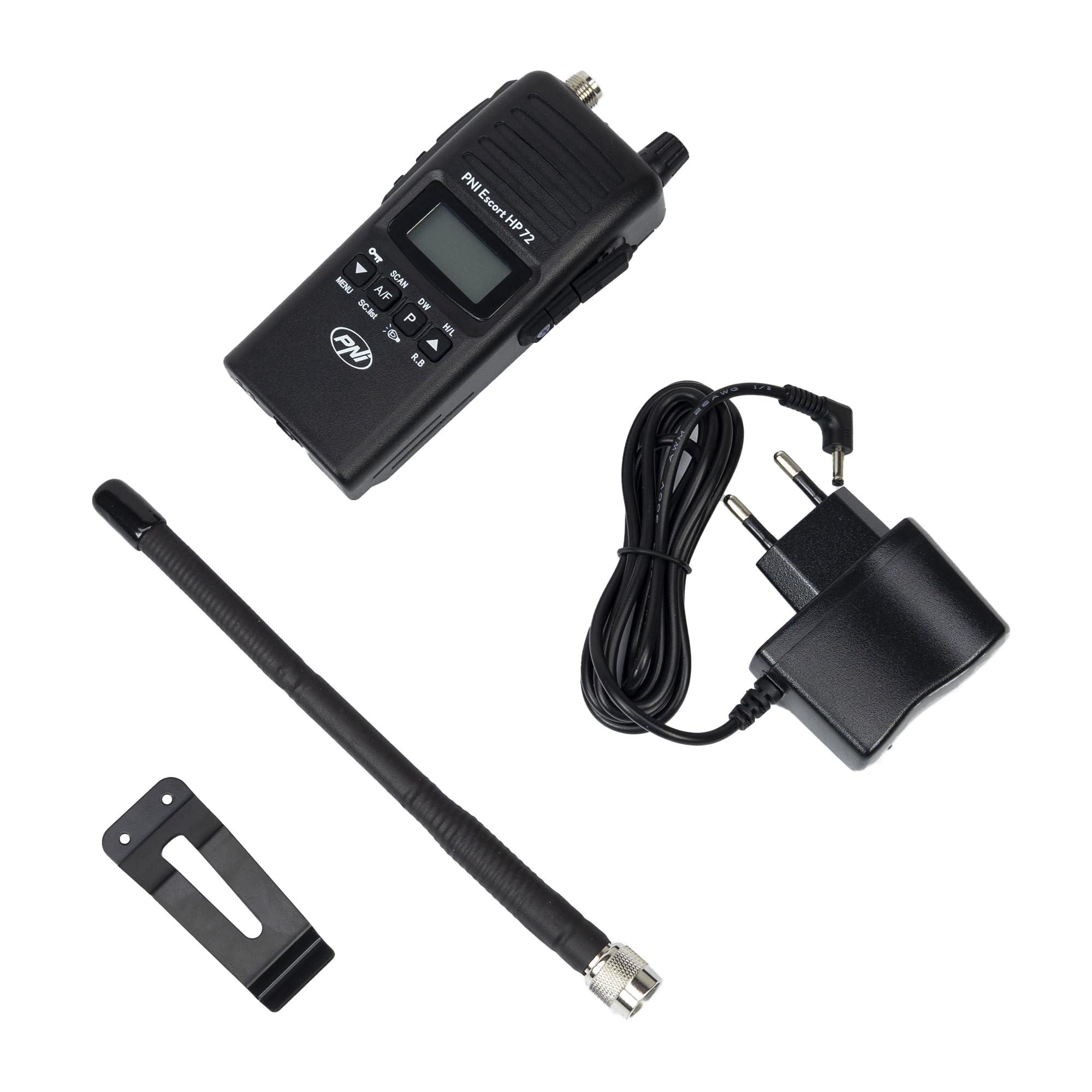 PNI Escort HP 72 Station de Radio Portable 4 W AM-FM ASQ Dual Watch Scan sans Batterie