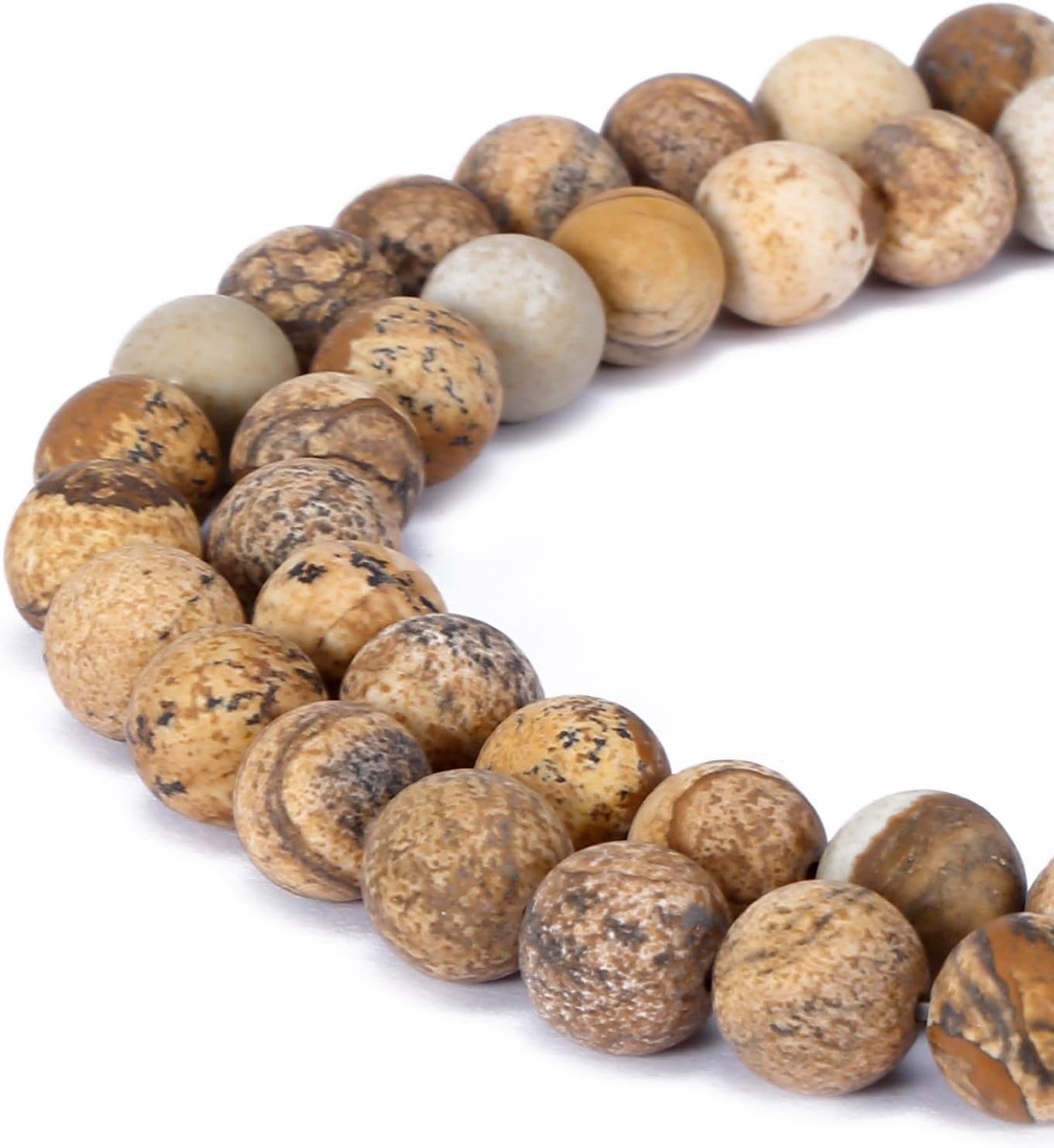 Gorgeous Natural Fushia Drusy Agate Gemstone Matte Round Loose Beads For Jewelry Making, Picture Jasper, 8MM