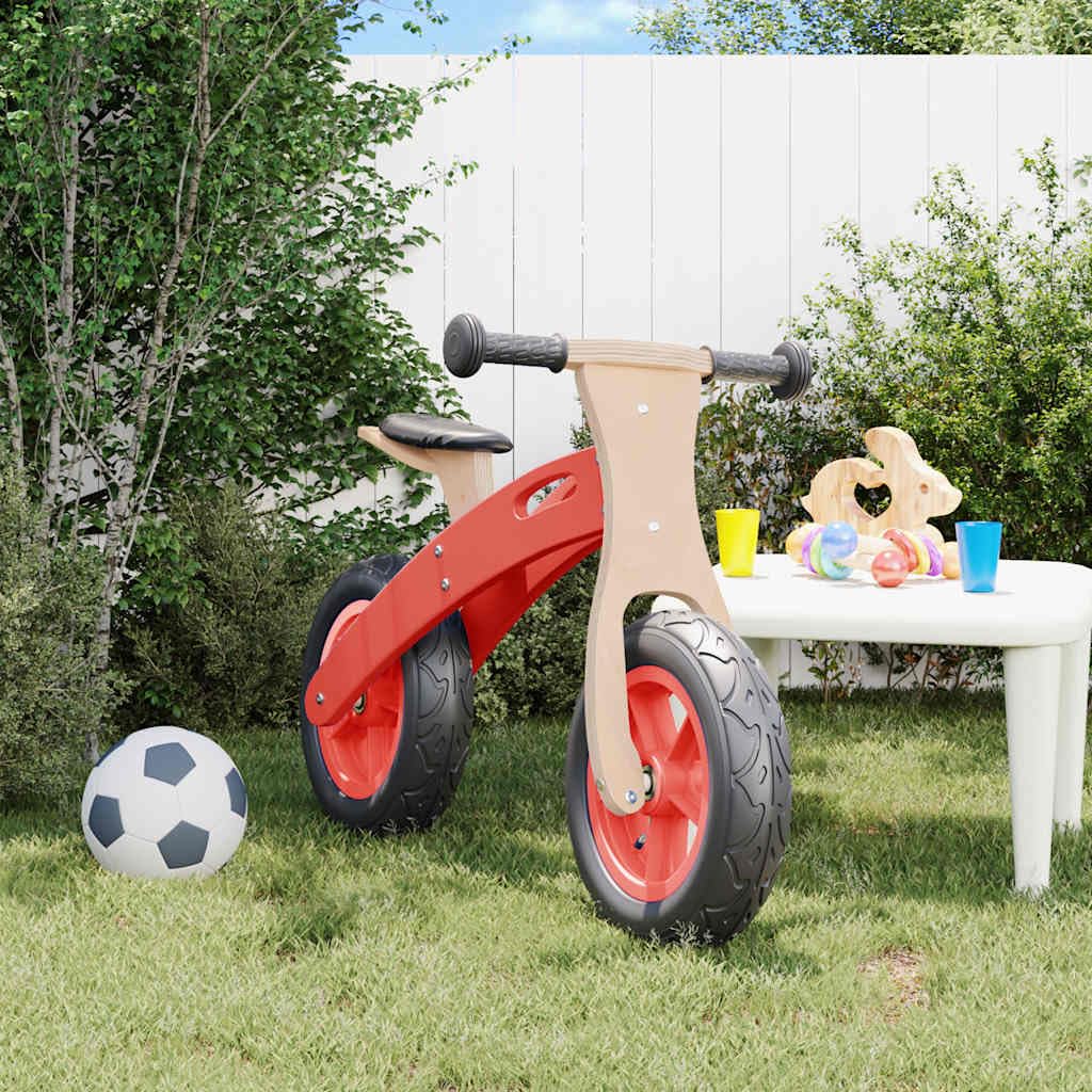 Generico Bicicletta Senza Pedali per Bambini con Pneumatici Aria Rossa
