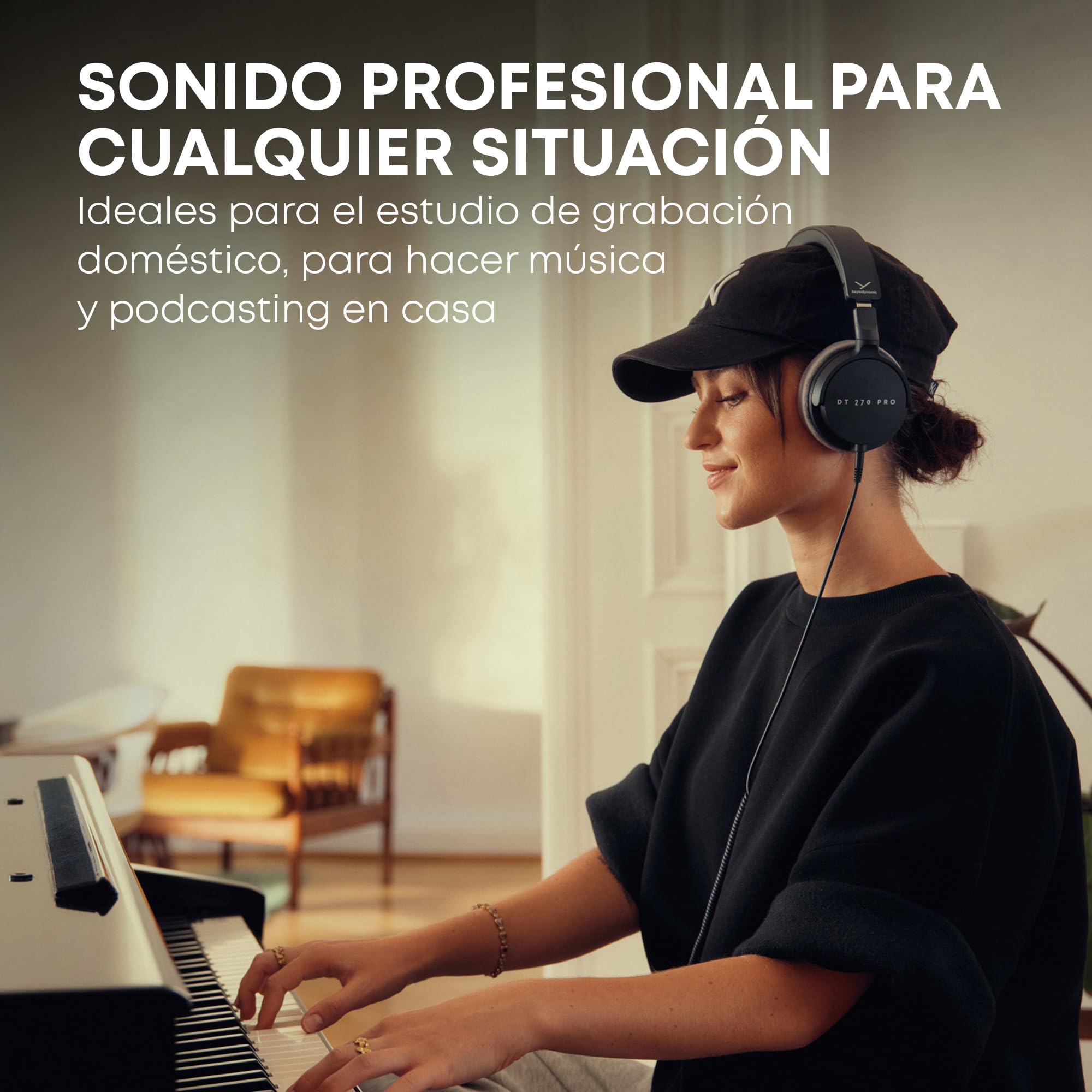 beyerdynamic DT 270 Pro Auriculares de Estudio compactos y circumaurales, para grabación y monitorización