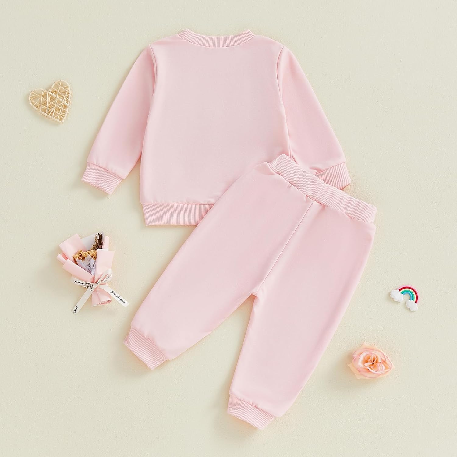 FYBITBO Toddler Girl Clothes Baby Floral Long Sleeve Shirt Crewneck Sweatshirt Top and Casual Fall Winter Spring Outfit - Image 6