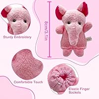 Vista 5 de 22 piezas de juguetes de marionetas de dedo de animales de peluche, mini figuras de peluche surtido para niños, juego de marionetas de dedos suaves