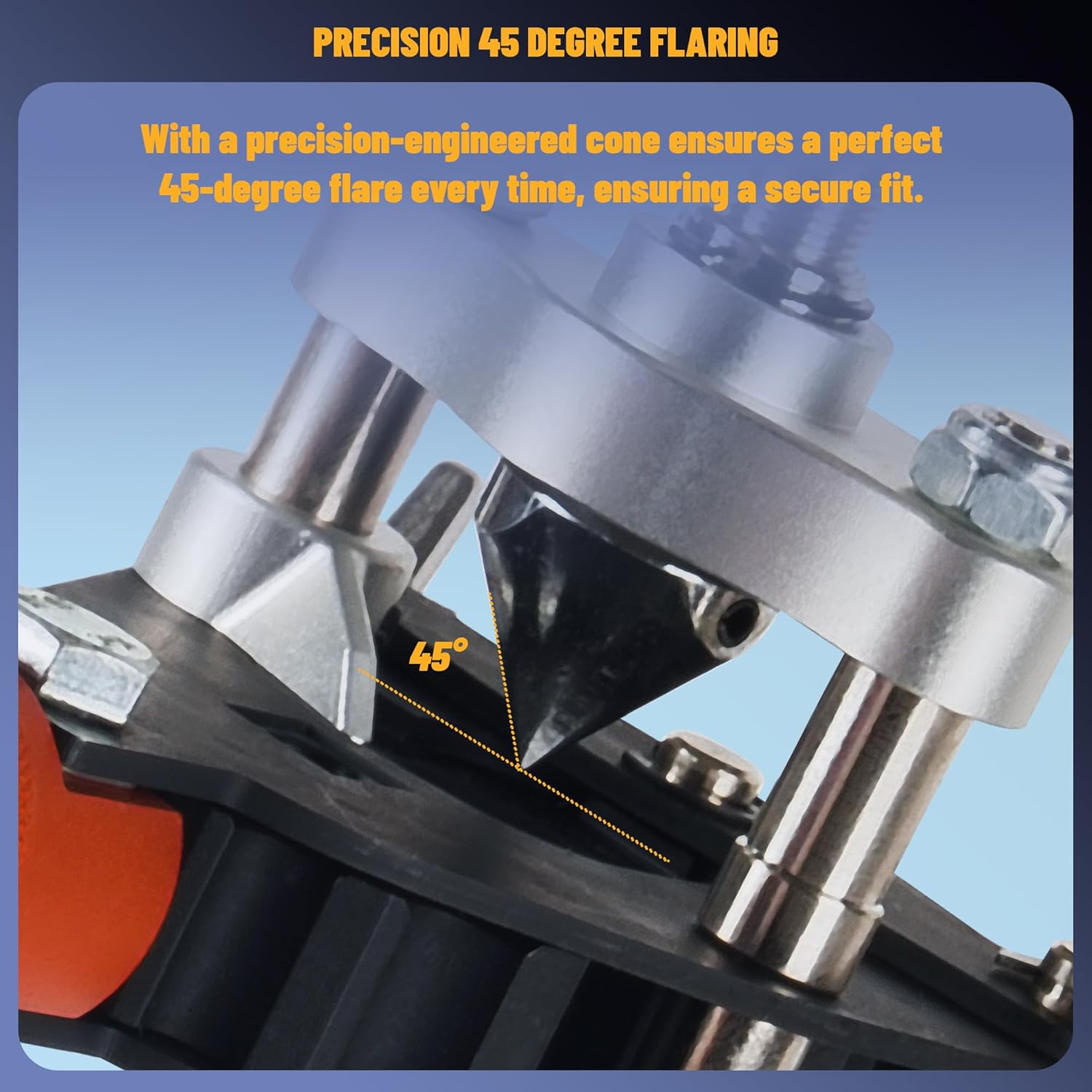 45° Flaring Tool Kit with Tube Cutter Deburring Tool Single Flaring Tool for 1/8" - 3/4" Tubing, Professional Pipe Flare Tool for Copper Brass Aluminum Pipes