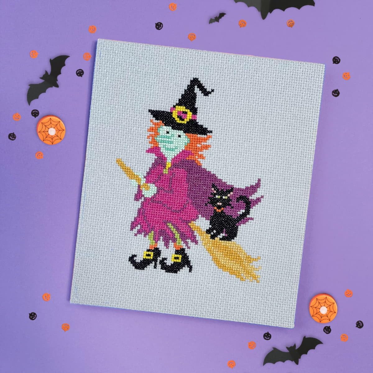 Bothy Threads Counted Cross Stitch Kit - Spooky Witch