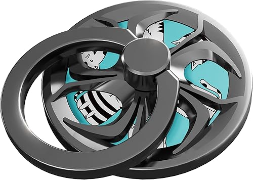 ebulous - Soporte de anillo de dedo antiansiedad, rotación de 360, soporte para teléfono celular con soporte de agarre universal lavablereutilizable