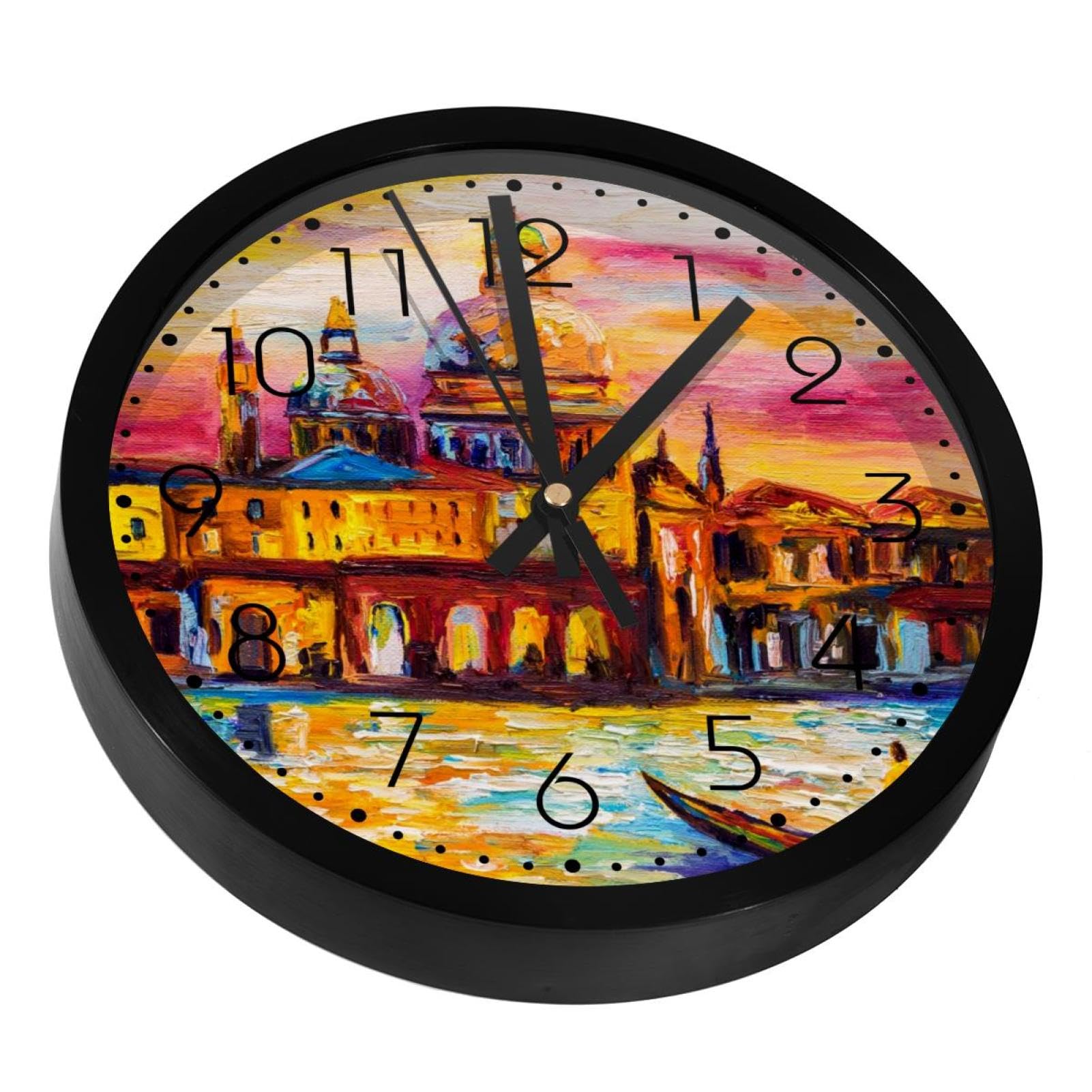 Horloge murale silencieuse déco Venise chambre à coucher