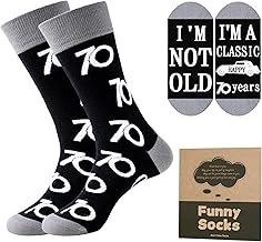 Mens Socks Calf-length Cotton Size 9-11, Novelty Funny Birthday Socks Gift for Dad/Grandad/Husband/Son/Brother/Boyfriend
