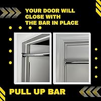 Vista 7 de DreamGYM Barra de dominadas para puerta - Barra de barbilla - Barra de apoyo oscilante