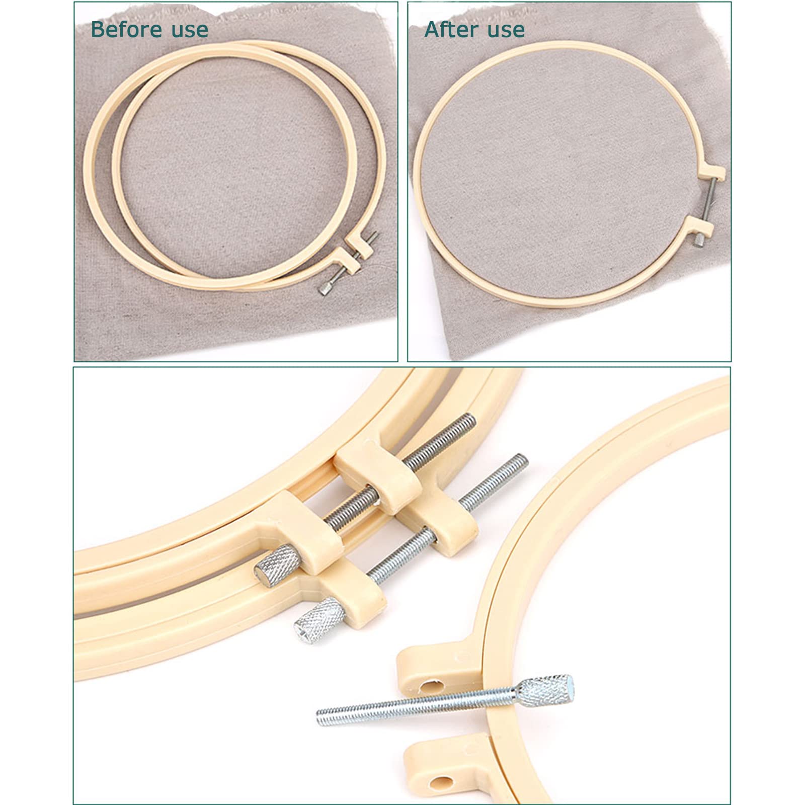 MRKU Soporte para aro de Bordado DIY, Kit de Costura para Punto de Cruz, Marcos, exquisitos y Suaves Anillos de Flores para Costura, Manualidades, Costura práctica y Adornos.