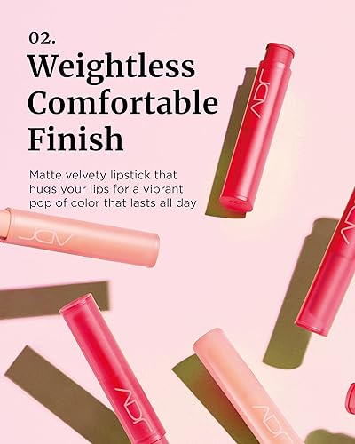 Miniatura 3 de VDL Lip Stain Comfort Slip Lipstick 12, Extra Shot - Lápiz labial ligero, mate y suave para una comodidad sin esfuerzo. Color de labios vibrante y