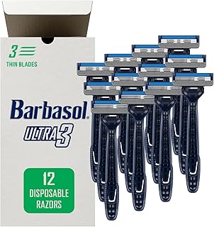 Barbasol Ultra 3 Premium Disposable Razor Value Pack Bundle (3 Packs/12 Total Razors)