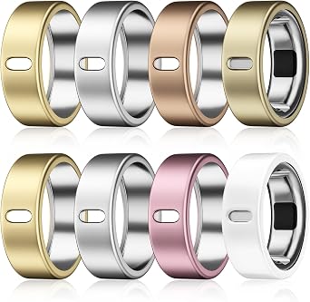 8 Pack Cover Compatible with Oura Ring Gen 4/Oura Ring Gen 3 Horizon/Heritage,Charging Derectly,Matte Texture Wear-Resistant Anti-Scratch TPU Protector for Oura Rings Women MenD,Size 7