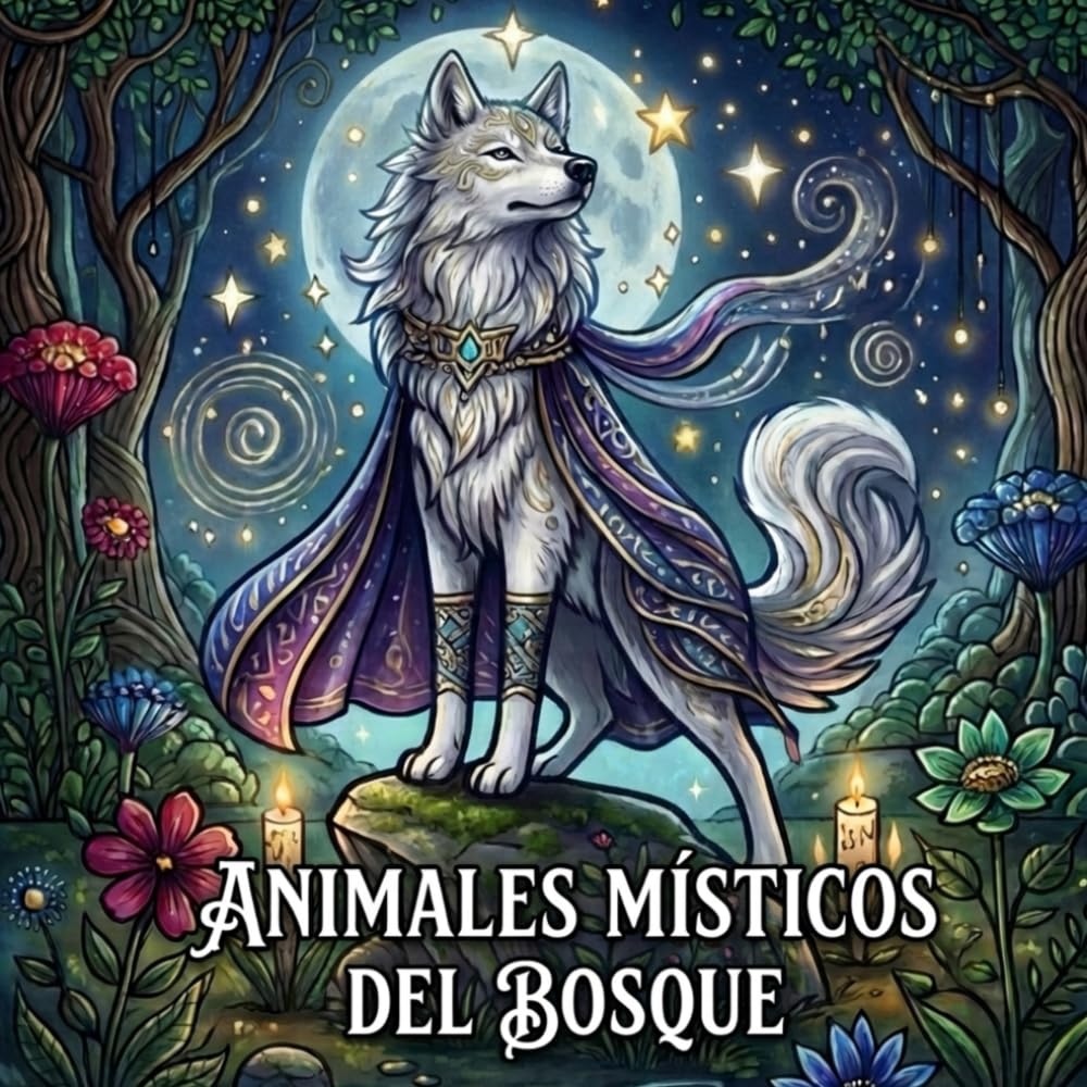 Animales Místicos del Bosque (Libros para colorear)