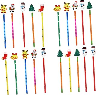 BCOATH 20 Peças Lápis De Natal Papelaria Natal Meia Stuffer Crianças Holdiay Lápis Estudantes Escrevendo Lápis Para Estudantes Meias De Natal Madeira Plana Criança