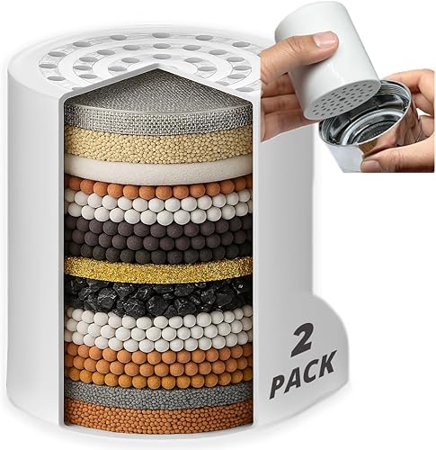 Miniatura 11 de COLSEN Filtro de cabezal de ducha: suavizante universal de agua de baño para bañera + 1 cartucho de filtro de 15 etapas sistema de filtración