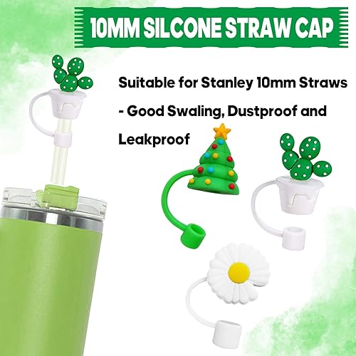 Miniatura 9 de 4 fundas de popote Stanley de 0.4 pulgadas0.394 in, tapas de paja Stanley reutilizables, protector de popote Stanley, cubierta de popote para vaso