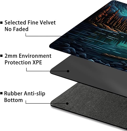 Miniatura 44 de MTG Playmat, Free Storage Bags, 24 x 14 Inches, TCG & Board Game Mat with Zones