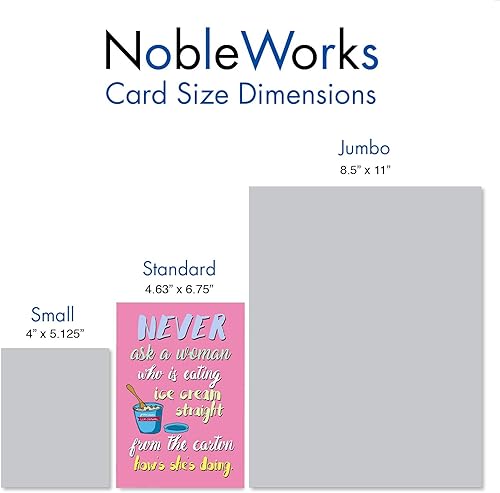 Miniatura 8 de NobleWorks, Cartón de helado  Tarjeta divertida para mujer, para sentirse mejor, tarjeta rosa de recuperación para esposa, mamá, mujer, C3228FBG