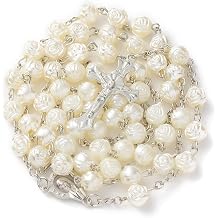 Rosary Beads Catholic for Women - Confirmation Gifts for Teenage Girl, Resin Rose Rosary Beads, Exquisite Gifts for Women