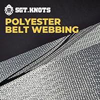 Vista 3 de SGT KNOTS Cinta de cinturón de poliéster - Correas resistentes 100% poliéster para carga, arneses, asientos de canoa y usos de escalada