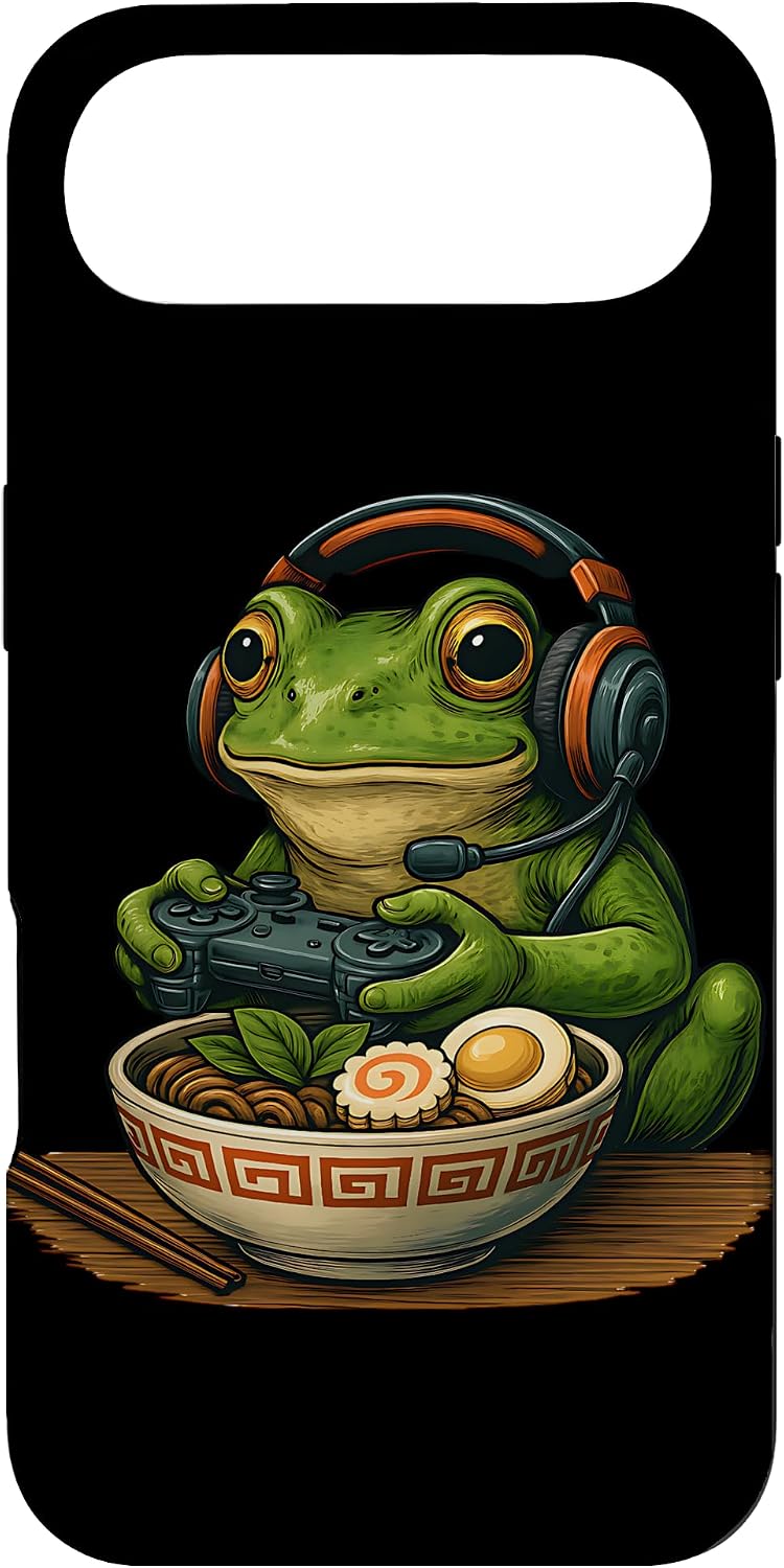 Japanese Ramen Frog Gaming Noodles Anime Merch Kawaii Frog Case for iPhone Air