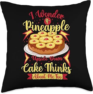 Pineapple Upside Down Cake Recipe Mix Filling Throw Pillow
