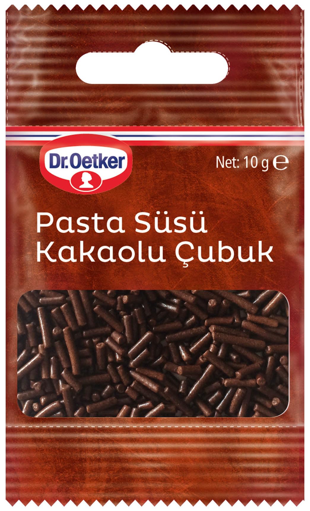 Dr. Oetker Dekor Pasta Süsü Kakaolu Çubuk 10 Gr
