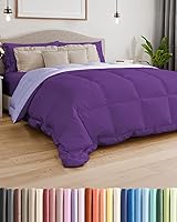 Vista 13 de Edredón de plumón alternativo blanco tamaño California King - Juego de ropa de cama cálido, ligero, lujoso y transpirable de calidad hotelera