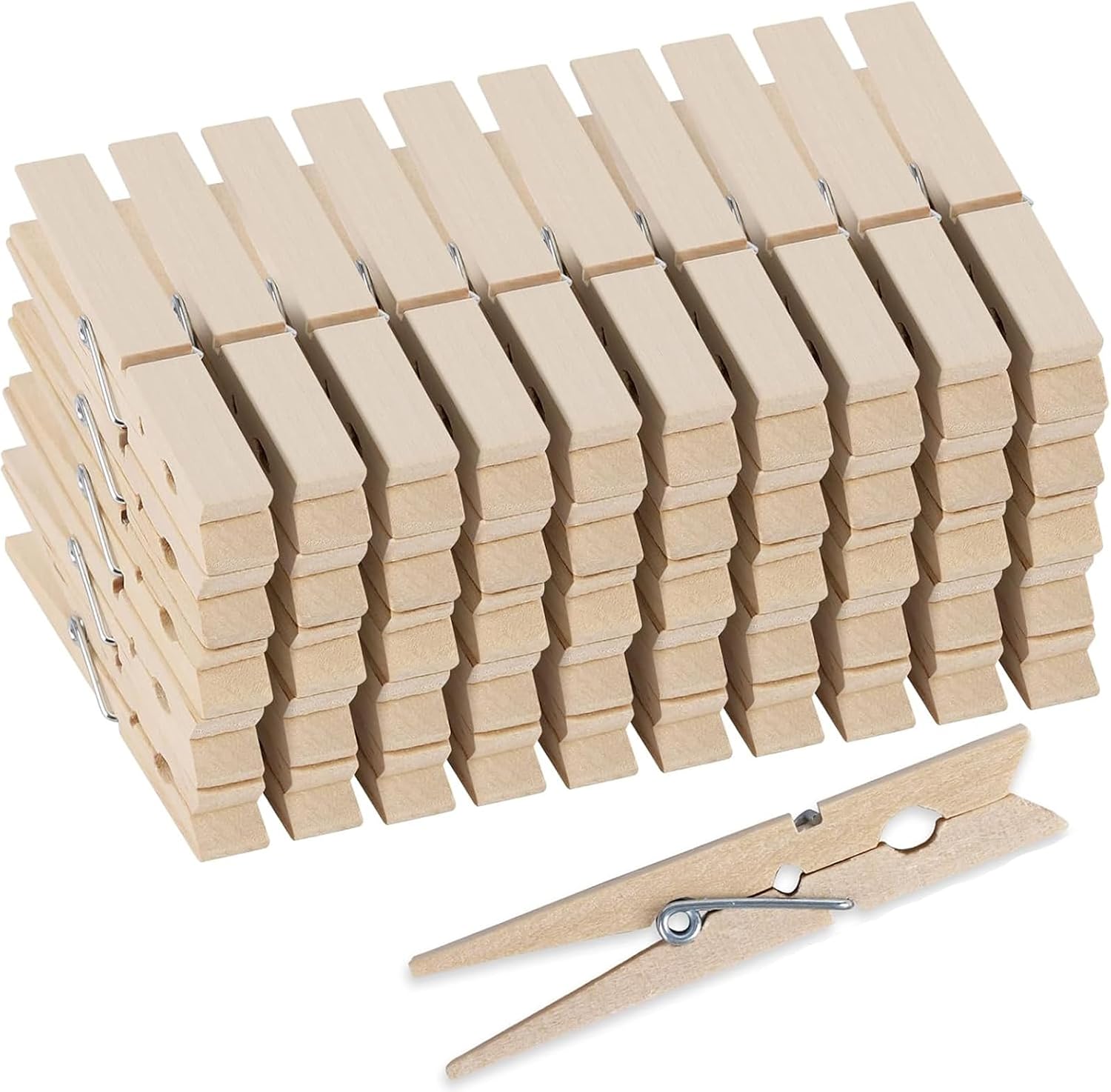 Amazon.com: 50Pcs Wooden Clothespins, 2.9 inch Clothes Pins for Crafts ...